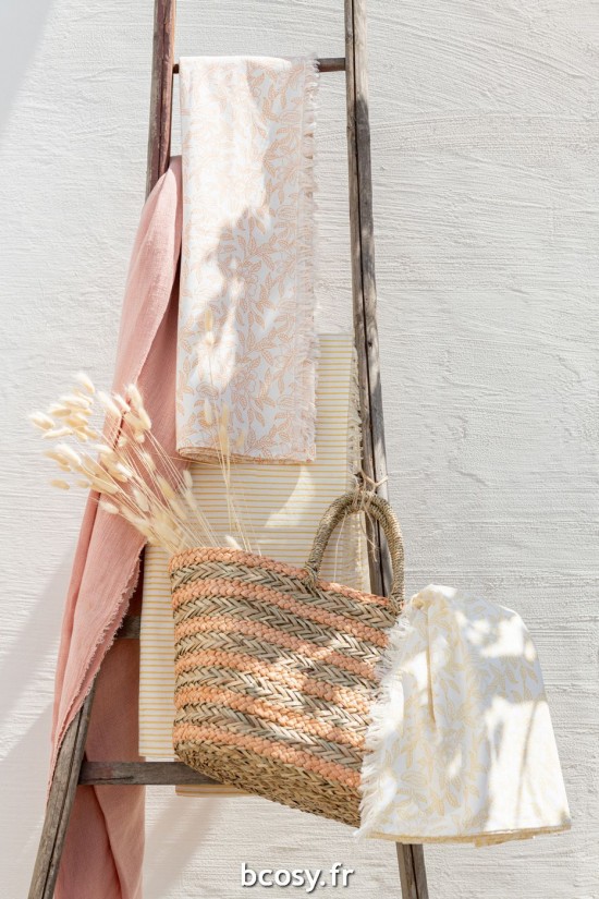 Jolipa Nappe Indi Textile Saumon Assortiment De 2.