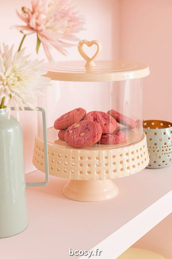 Jolipa Plat A Tarte Sous Verre Ceramique Jaune Large.