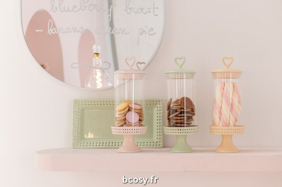 Jolipa Assiette Rectangle Ceramique Vert.