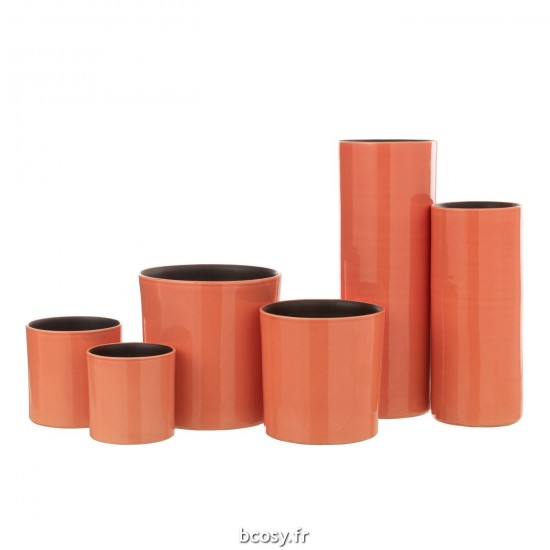 J-Line J Line Grands vases Grand vase Vases hauts Vase haut. Jolipa Vase Flexible Ceramique Rose Large.