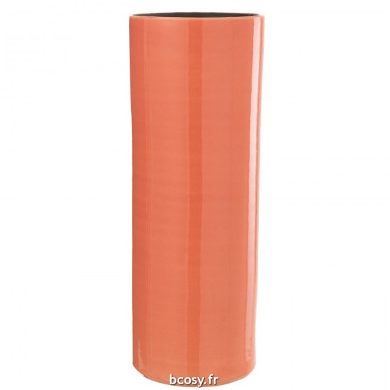 J Line Vase Flek Ceramic Pink Large L18xB18xH47 cm JLine 34755 by Jolipa 34755.