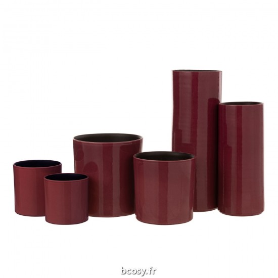J-Line J Line Grands vases Grand vase Vases hauts Vase haut. Jolipa Vase Flexible Ceramique Fuschia Large.