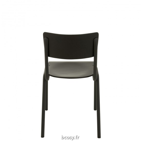 Jolipa Chaise Bois Metal Noir.