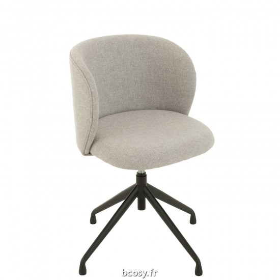 J-Line Sedia Turn/Up/Down Lino Grigio.