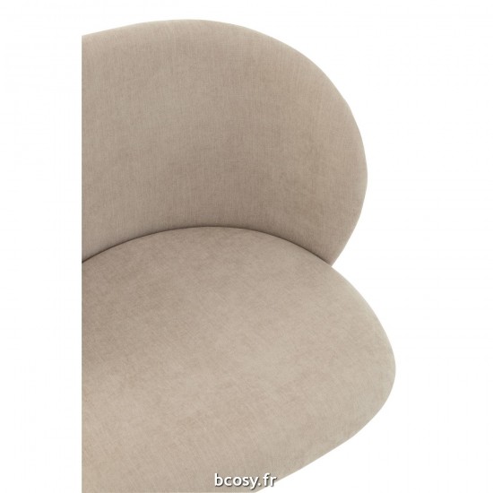 J-Line J Line chaises pivotantes Chaise Turn Up Down Textile Beige.