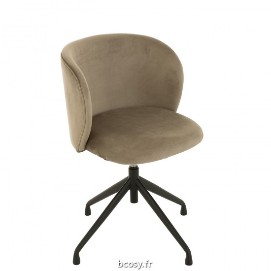 J-Line Sedia Turn/Up/Down Vellutio Grigio Scuro.