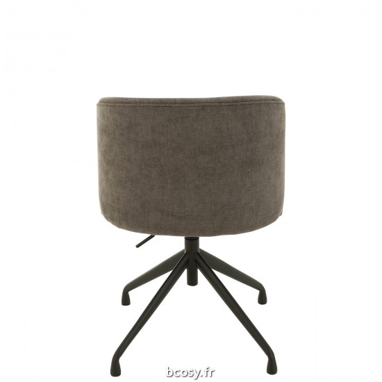 Jolipa Chaise Turn Up Down Textile Gris Fonce.