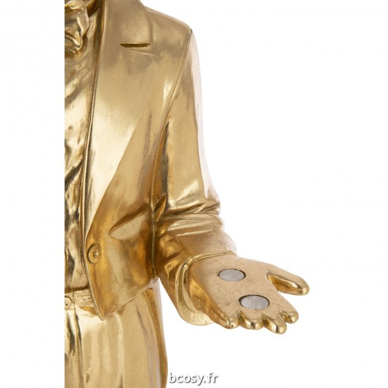 Jolipa Cerf Serveur Plateau Poly Or.