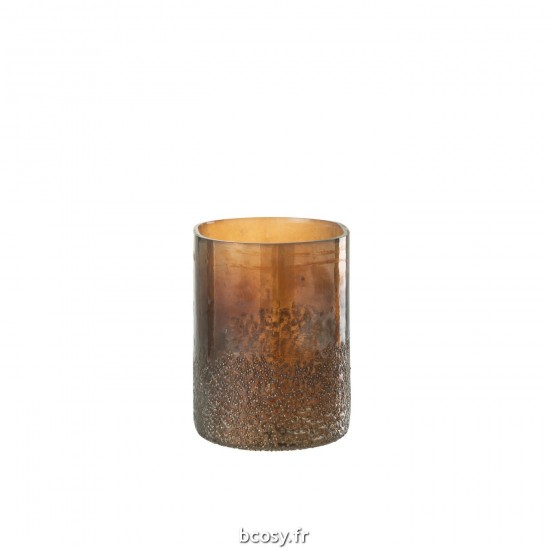 Jolipa Photophore Verre Marron Large.