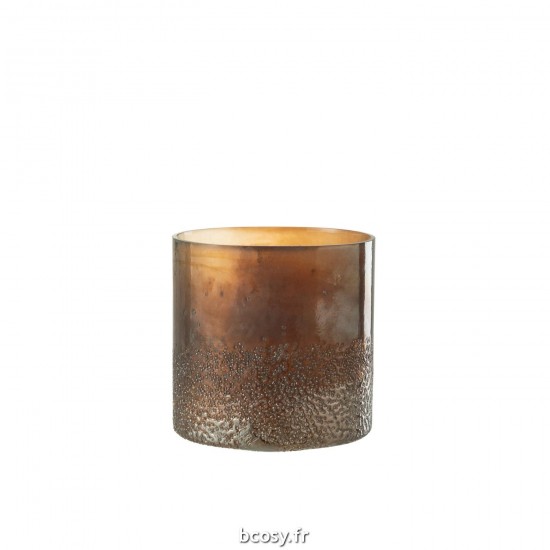 J Line Photophore Verre Marron Large JLine 35118 by Jolipa 35118.