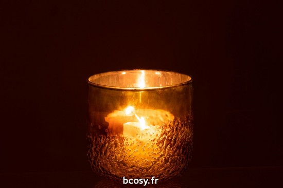 J-Line J Line photophores Jolipa Photophore Miroir Vert Verre Medium.