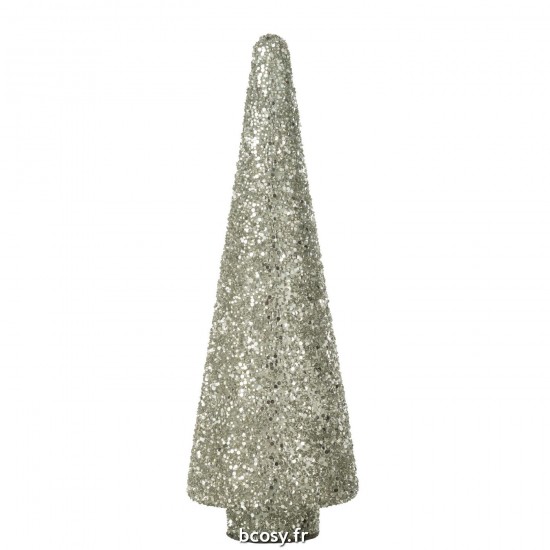J Line Sapin De Noel Paillettes Verre Argent Large JLine 35135 by Jolipa 35135.