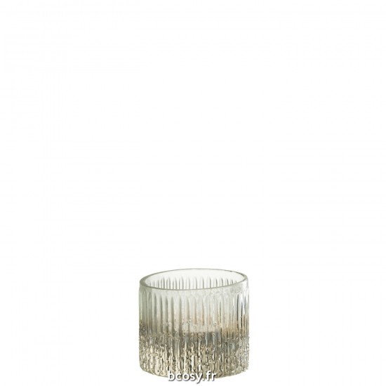 J Line Photophore Cotele Verre Argent Trans Small JLine 35140 by Jolipa 35140.
