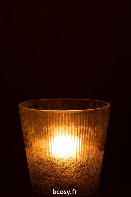 J-Line J Line photophores Jolipa Photophore Cotele Verre Argent Trans Large.