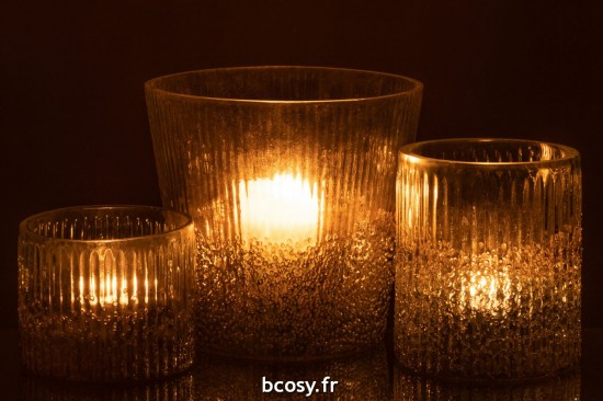 J-Line J Line photophores Photophore Cotele Verre Argent Trans Large.