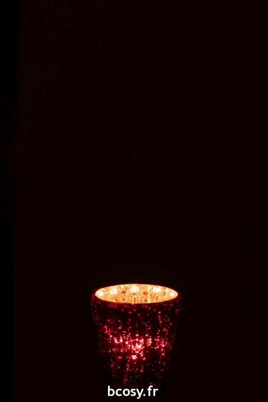 J-Line J Line photophores Jolipa Photophore Verre Rouge.