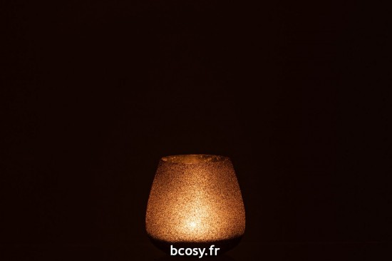 J-Line J Line photophores Jolipa Photophore Paillettes Verre Mauve Meidum.