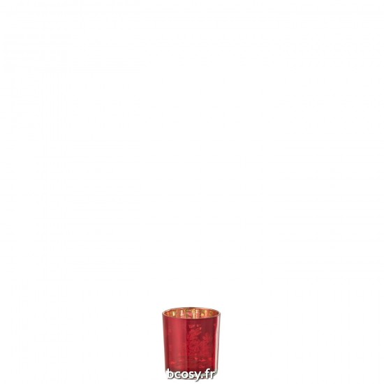 J Line Photophore Fleurs Verre Rouge Small JLine 35242 by Jolipa 35242.