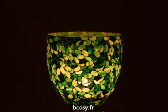 J-Line J Line photophores Jolipa Photophore Mosaic Verre Azur Small.