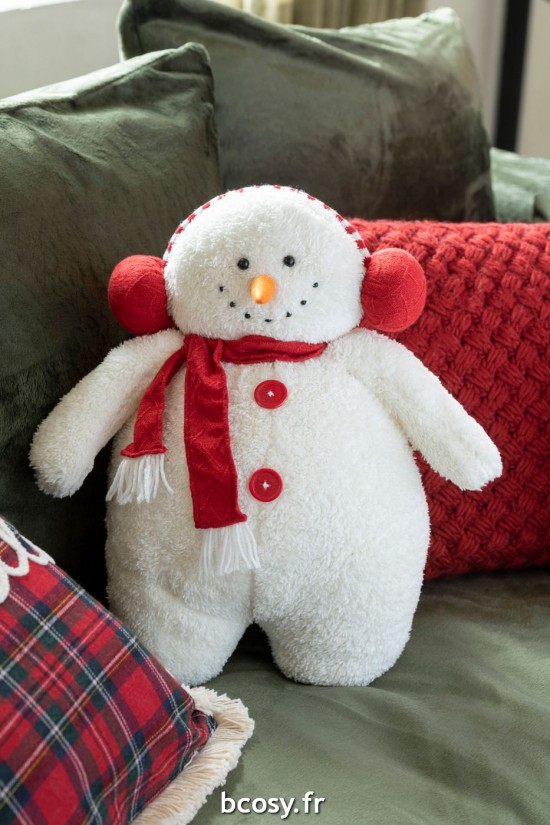 Jolipa Bonhomme De Neige Echarpe Textile Rouge Blanc Large Assortiment De 2.