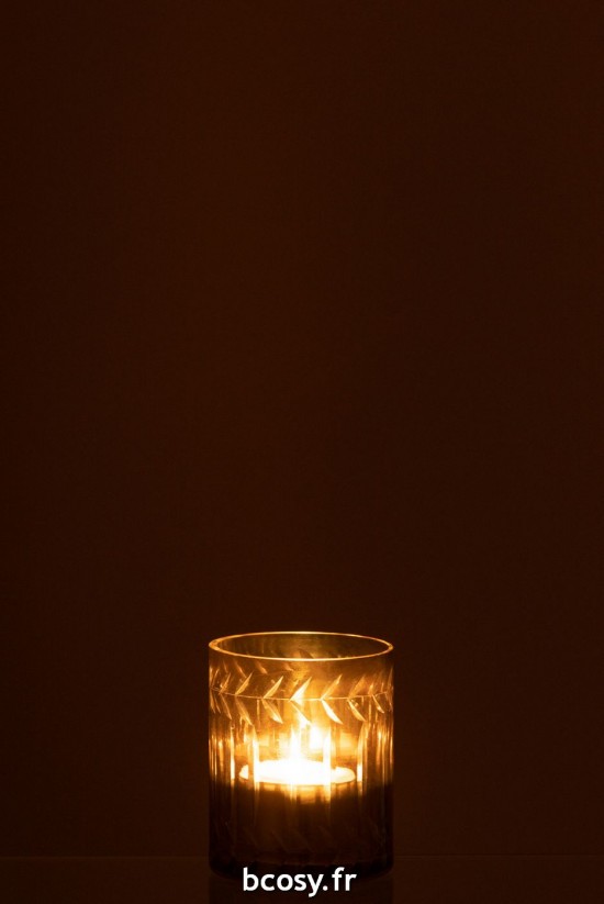 J-Line J Line photophores Jolipa Photophore Branche Verre Fume.