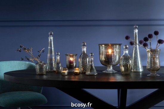 Jolipa Carafe Carreaux Motifs Verre Fume Assortiment De 2.