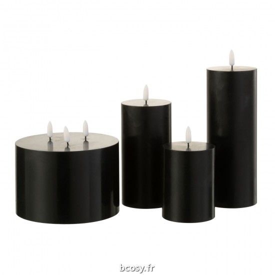 J-Line J Line photophores Jolipa Bougie 3 Meches Noir.