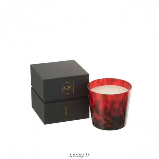 J Line Bougie Parfumee Noa Rouge Small 50H JLine 35600 by Jolipa 35600.