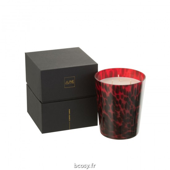 J Line Bougie Parfumee Noa Rouge Medium68H JLine 35601 by Jolipa 35601.