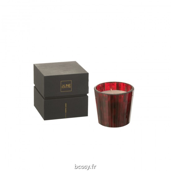 J Line Bougie Senteur Noa Ruby Red Rouge Small 35H JLine 35634 by Jolipa 35634.