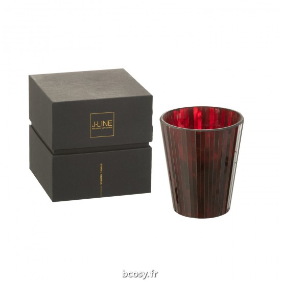 J Line Bougie Senteur Noa Ruby Red Rouge Large 60H JLine 35636 by Jolipa 35636.