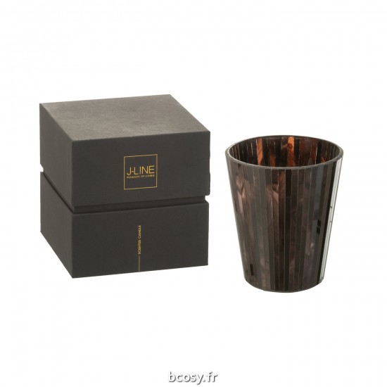 J Line Bougie Senteur Noa Woody Aurora Marron Large 60H JLine 35645 by Jolipa 35645.
