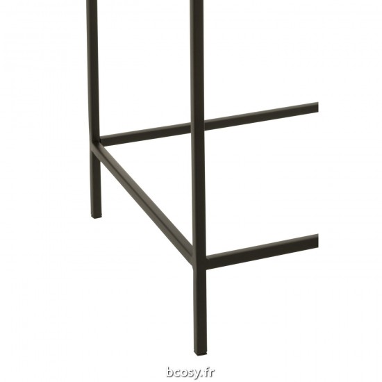 J-Line J Line tables d appoint bouts de canapé Jolipa Set De 2 Tables Gigogne Haute Metal Bronze Noir.