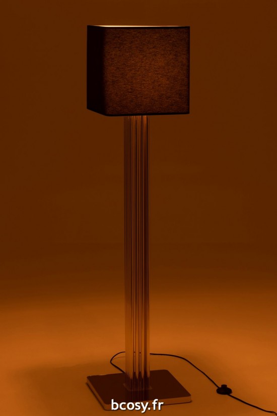 J-Line J Line Lampadaires Lampes Raides Debouts Sur Pied De Sol Jolipa Lampe Moderna Or Metal Mdf Textile.