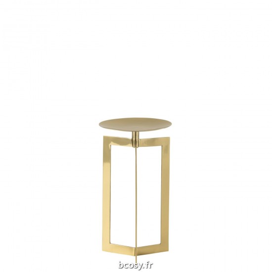 J-Line J Line chandeliers candélabres Jolipa Photophore Acier Inoxydable Or Small.