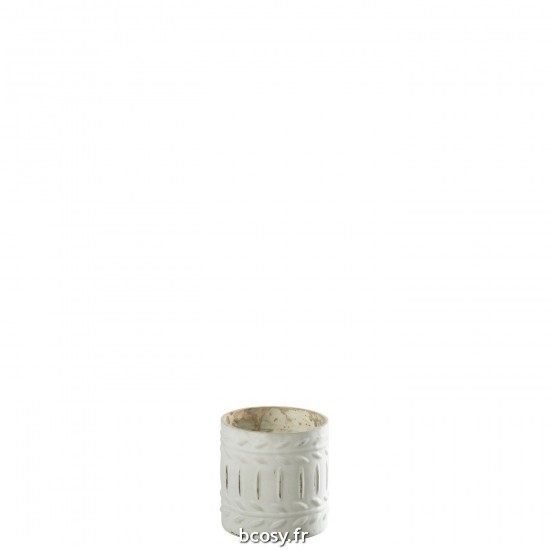 J Line Bougeoir Ezy Verre Blanc Small JLine 36028 by Jolipa 36028.