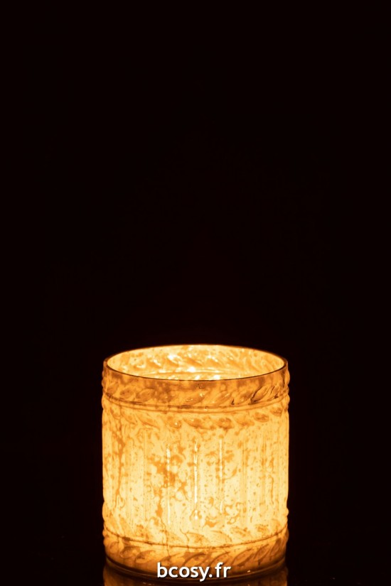 J-Line J Line photophores Jolipa Bougeoir Ezy Verre Blanc Medium.