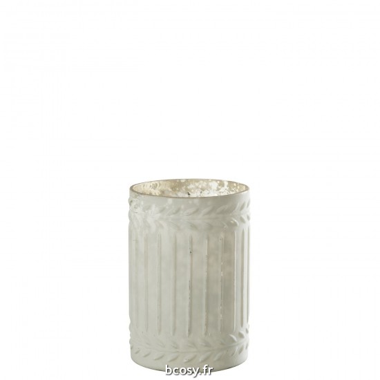 J Line Bougeoir Ezy Verre Blanc Large JLine 36030 by Jolipa 36030.