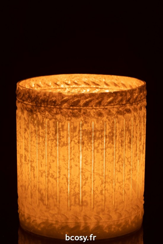 J-Line J Line photophores Jolipa Bougeoir Ezy Verre Blanc Extra Large.