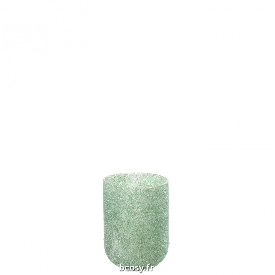 J Line Bougeoir Fore Verre Vert Medium JLine 36039 by Jolipa 36039.