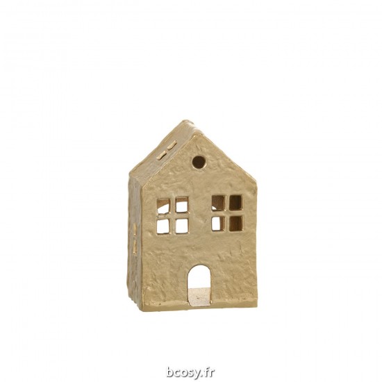 J Line Bougeoir Maison Aluminium Or JLine 36245 by Jolipa 36245.