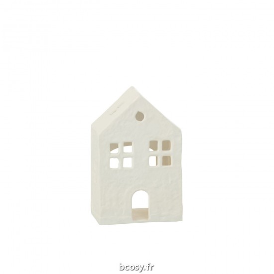 J Line Bougeoir Maison Aluminium Blanc JLine 36263 by Jolipa 36263.