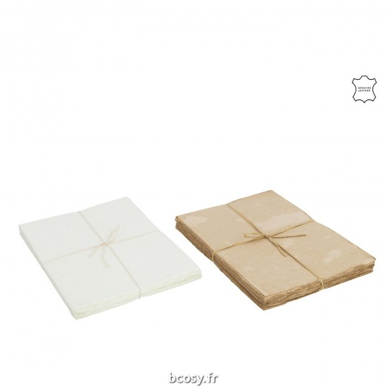 J Line Papier Antique Papier Blanc Beige Large JLine 36304 by Jolipa 36304 Assortiment de 2 pcs.