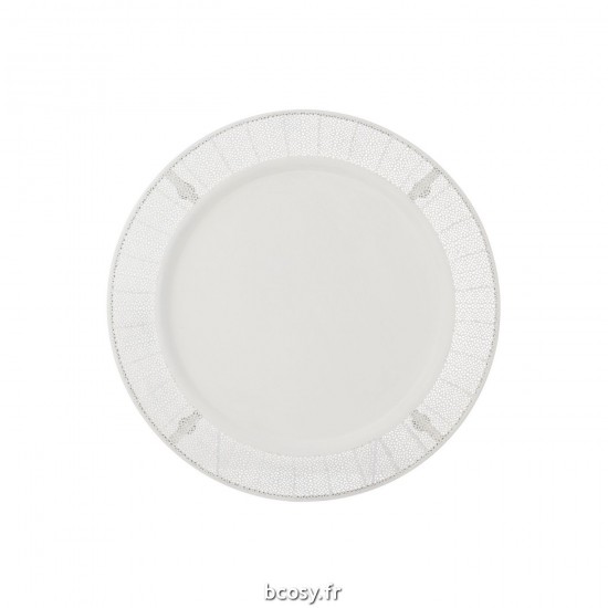 J Line Plateau Antique Metal Verre Blanc JLine 36379 by Jolipa 36379.