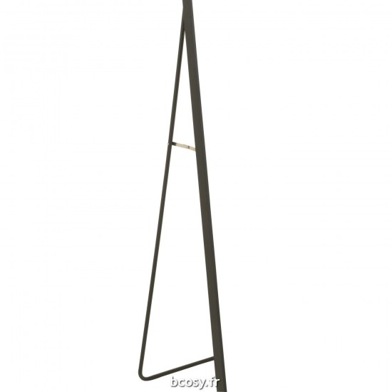 J-Line J Line miroirs sur pied Jolipa Miroir Sur Pied Arrondi Verre Met Noir.