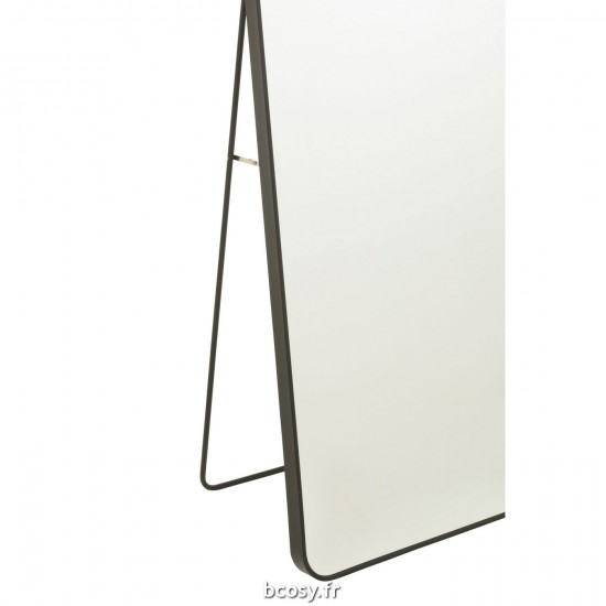 J-Line J Line miroirs sur pied Jolipa Miroir Sur Pied Rectangle Verre Met Noir.