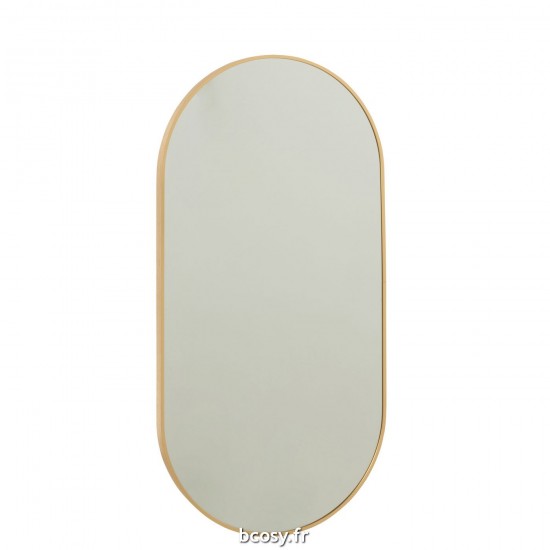 J Line Miroir Oval Grale Verre Met Or JLine 36410 by Jolipa 36410.