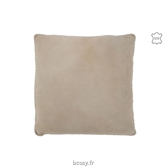 J Line Coussin Tissé Cuir Gris JLine 36621 by Jolipa 36621.