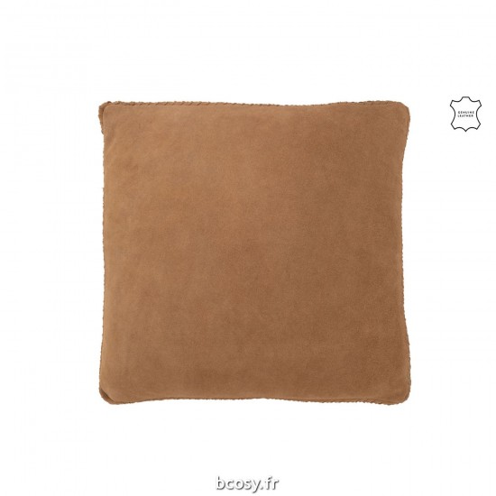 J Line Coussin Tissé Cuir Camel JLine 36625 by Jolipa 36625.