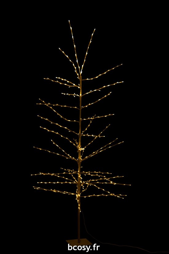 J-Line J Line arbres sapins de noel sur pied Jolipa Sapin Denude Led Metal Blanc.